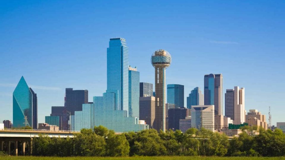Dallas city skyline, Dallas, Texas, the Dallas part of the Dallas/FortWorth